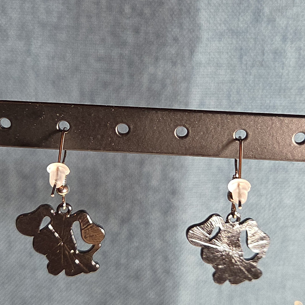 Blue Paw Print Dangle Earrings Cute Pet Lover Enamel Hook Drop Jewelry