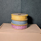 Mixed Ribbon Lot 11 Spools Satin Grosgrain Lace Wired Blue Green Yellow Fall