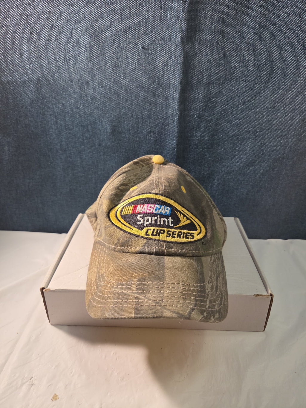 NASCAR Sprint Cup Series Camo Hat Yellow Underbill Adjustable Racing Cap Vintage