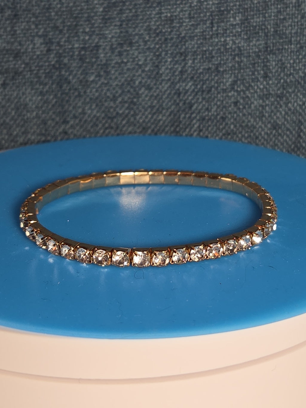 Crystal Bracelet Bangle Stretch Bling Single Row Rhinestones Bracelets For Women