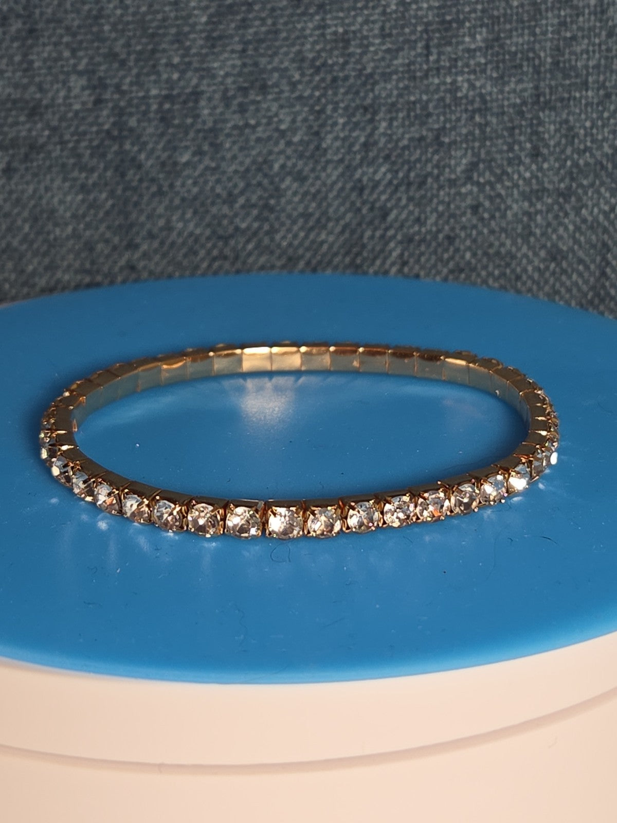 Crystal Bracelet Bangle Stretch Bling Single Row Rhinestones Bracelets For Women