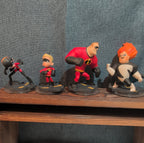 Disney Infinity 1.0 Incredibles 4 Figure Lot Syndrome Dash PVC Loose