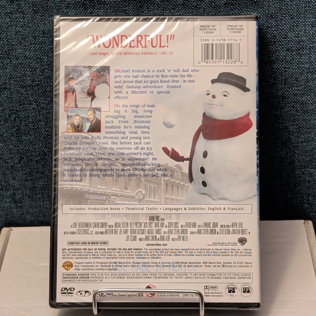 Jack Frost DVD Michael Keaton 1998 Family Movie Christmas Fantasy New Sealed NIB