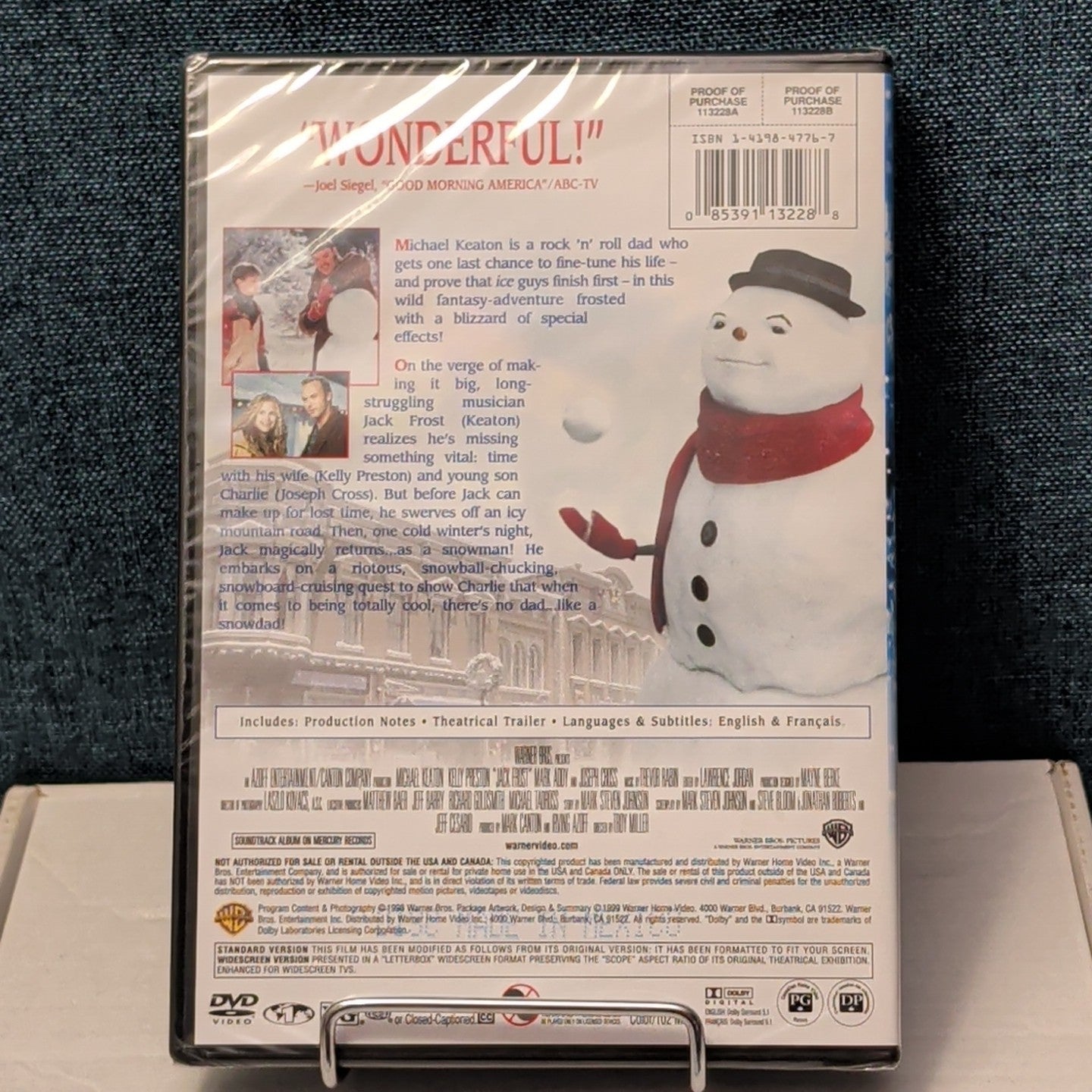 Jack Frost DVD Michael Keaton 1998 Family Movie Christmas Fantasy New Sealed NIB
