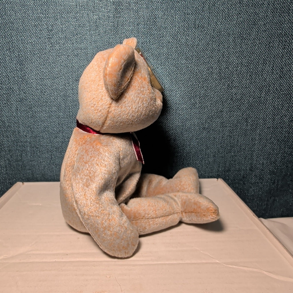 1999 Signature Bear Ty Beanie Baby Retired MWMT with Tag Protector Ginger Bear