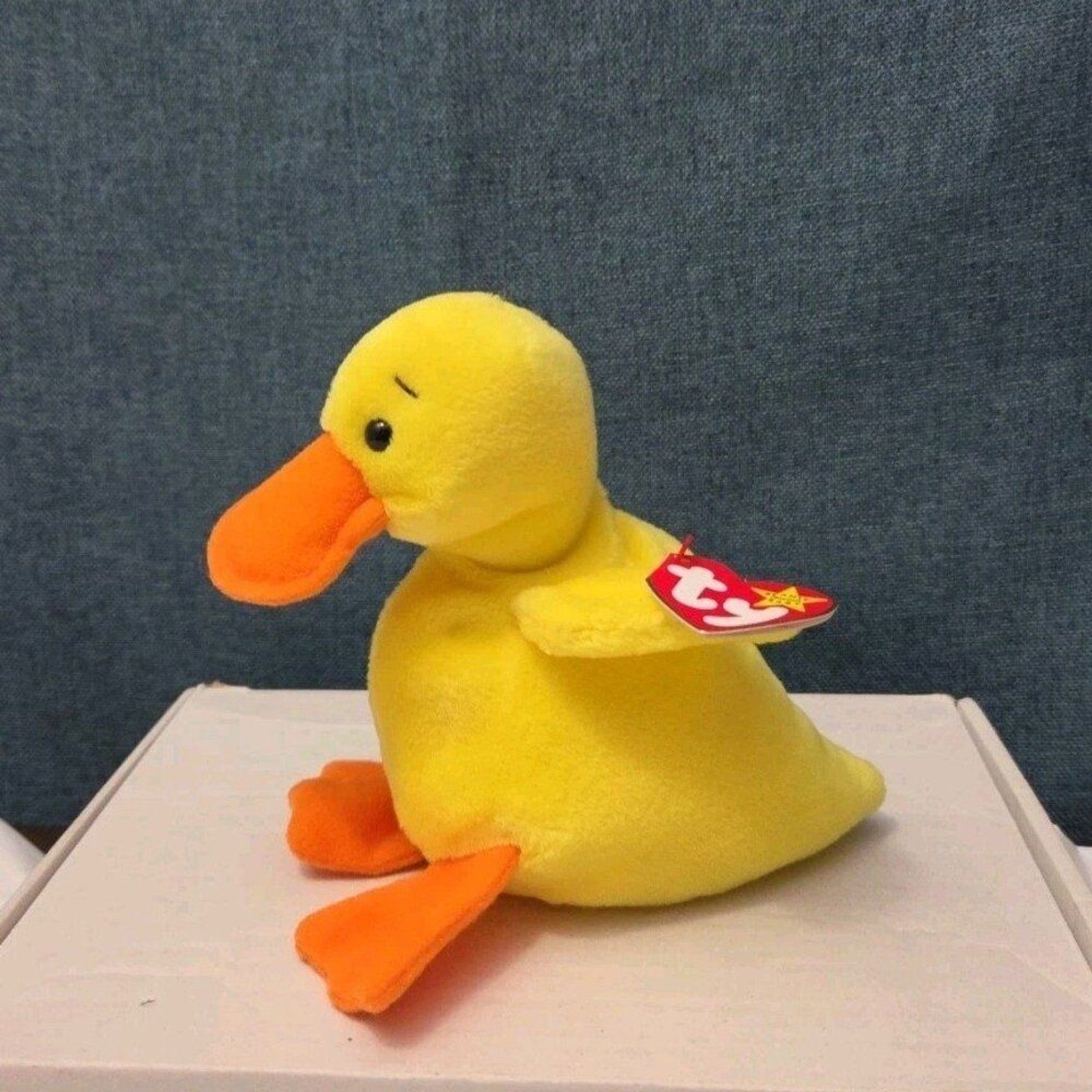 TY Beanie Baby QUACKERS the Duck 1994 Mint Plush Mint Tags Vintage Yellow Plush