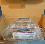 Leonard Silverplate 3 Tier Relish Tray Glass Insert Vintage New Open Box