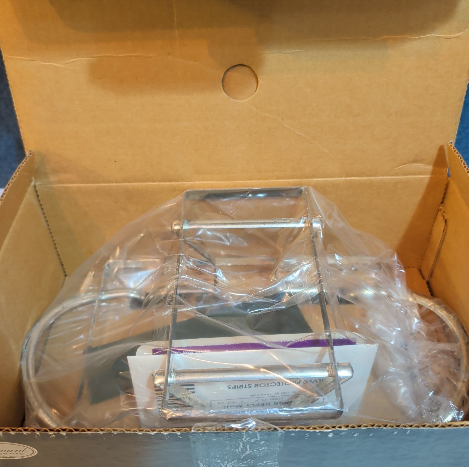 Leonard Silverplate 3 Tier Relish Tray Glass Insert Vintage New Open Box