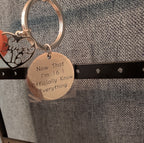 Sweet 16 Funny Keychain Silver Tone Birthday Gift ..I Officially Know Everything
