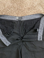 O'Neill Men's Hybrid Flat Front Shorts Size 34 Black Micro Plaid Stretch Chino