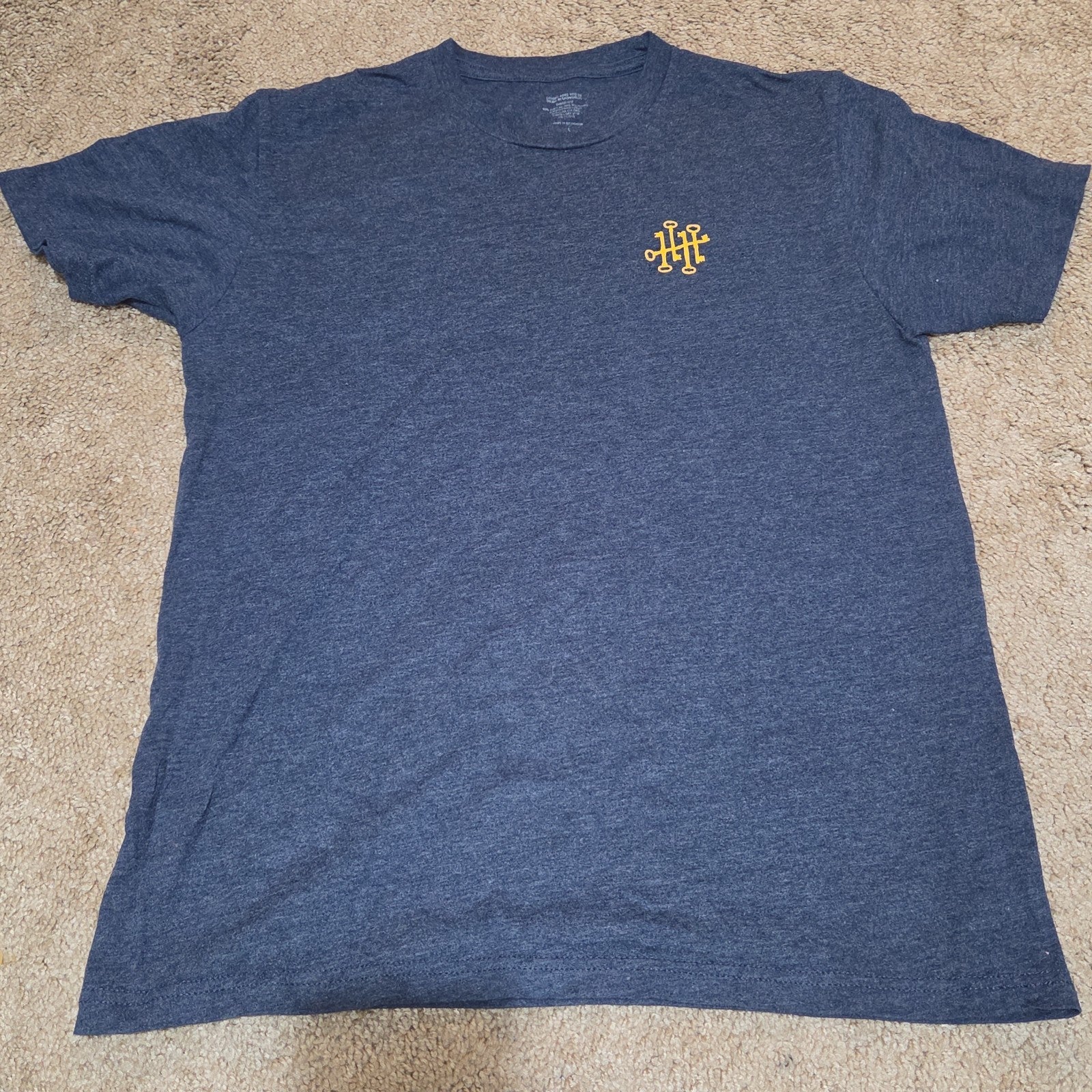 Diageo Tangerine Shirt Large Navy Blue Key Graphic Tee