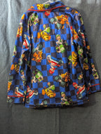 Nintendo Mario Kart Pajama Set Boys Size 6/7 Fleece Button Down 2-Piece PJs