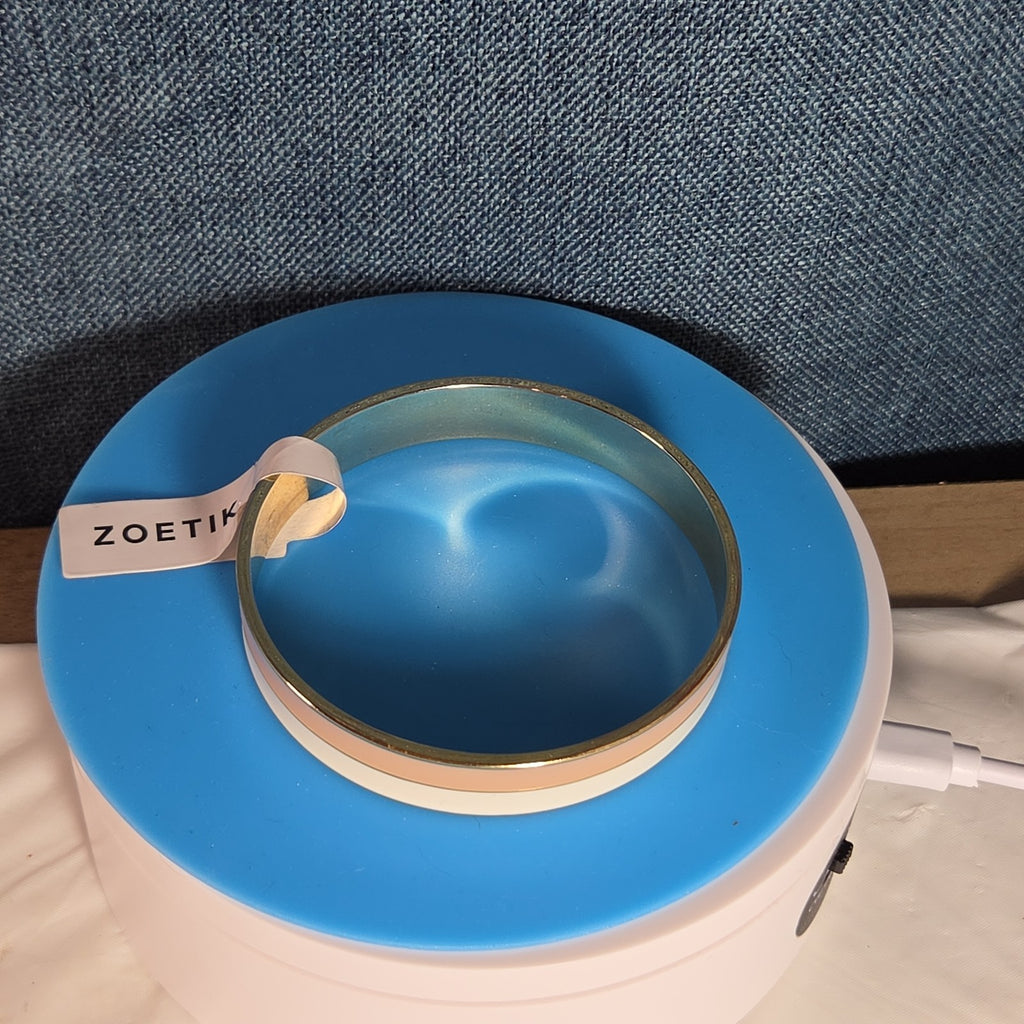 Zoetik Colorblock Enamel Bangle Bracelet Blush Pink Cream Gold Tone
