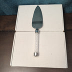Mr & Mrs Wedding Cake Server Knife Set | Crystal Filled Bling Handle Stainless