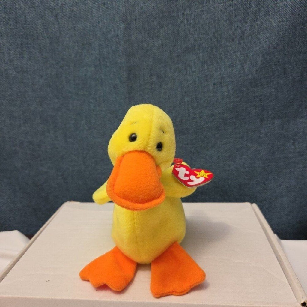 TY Beanie Baby QUACKERS the Duck 1994 Mint Plush Mint Tags Vintage Yellow Plush
