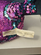 Shimmeez Arlo Narwhal Plush 11" | Reversible Sequin Blue to Purple | Sensory