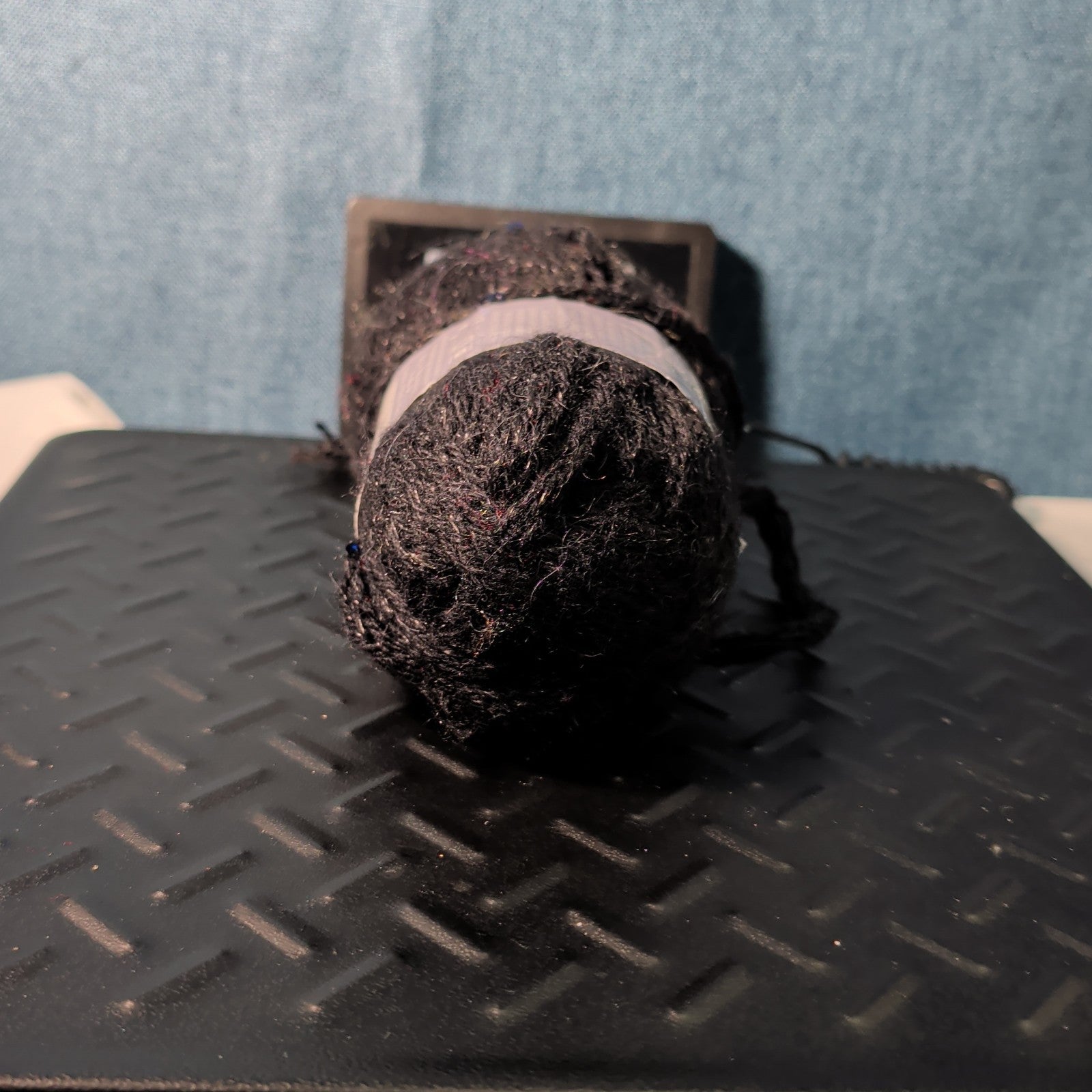 Loops & Threads Dewdrops Yarn #14 Jet Black Sequins Mohair Bulky DISCONTINUED
