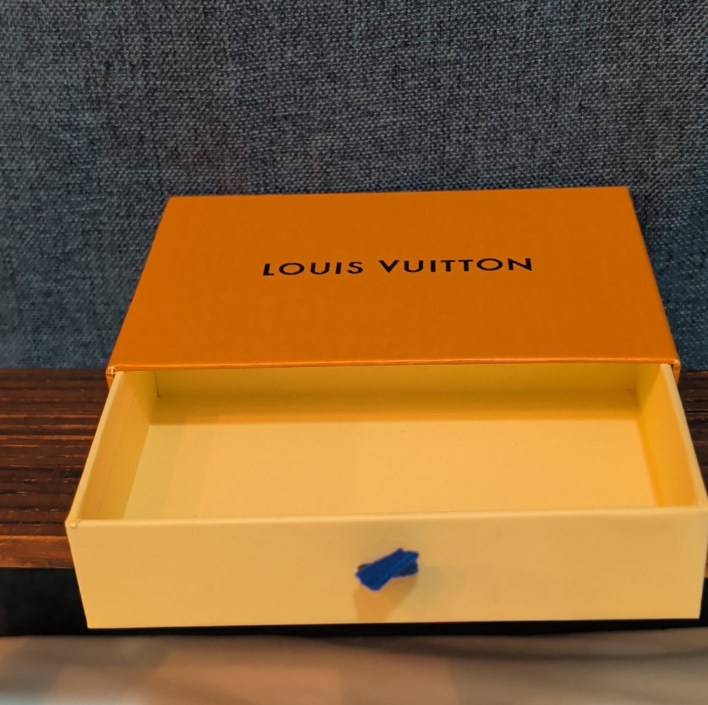 Authentic Louis Vuitton Empty Yellow Drawer Gift Box 5.5x4" Wallet Case