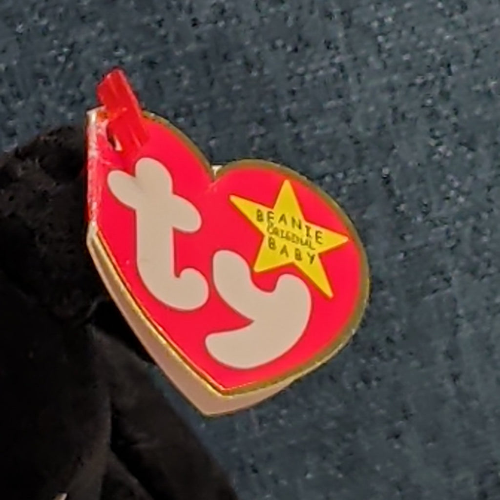 Ty Beanie Baby Luke the Black Labrador Retired 1999 WMT Holographic Tag Vintage