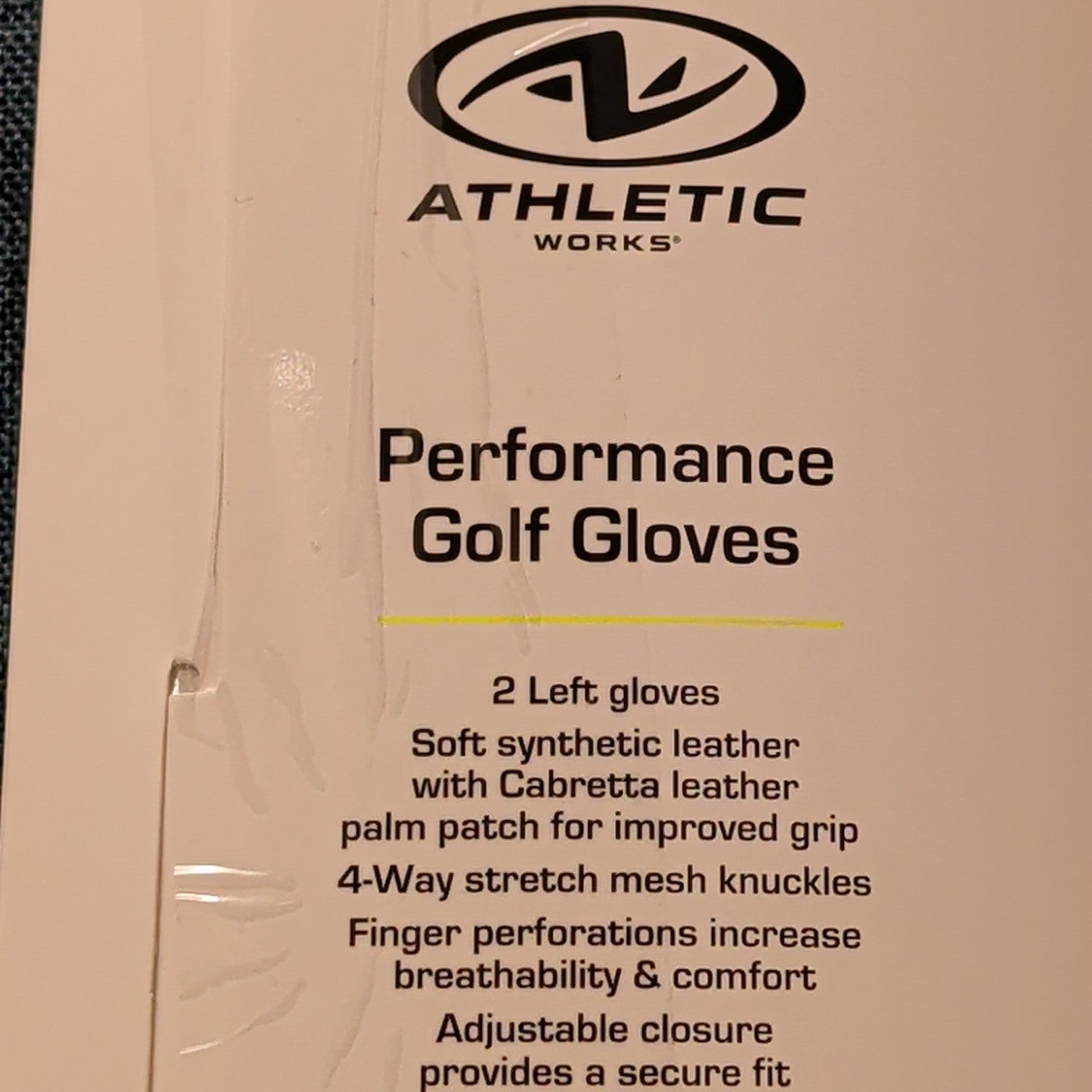NEW Athletic Works Performance Golf Gloves 2-Pack | Size L | 2 Left Hand Gloves