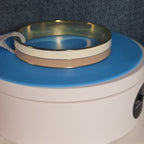 Zoetik Colorblock Enamel Bangle Bracelet Blush Pink Cream Gold Tone