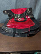 Set of 6 Giant Red Bow Foil Balloons | 34" Red & Black