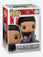 Funko Pop WWE 189 The Rock Dwayne Johnson Black Shirt Vinyl Figure w Protector