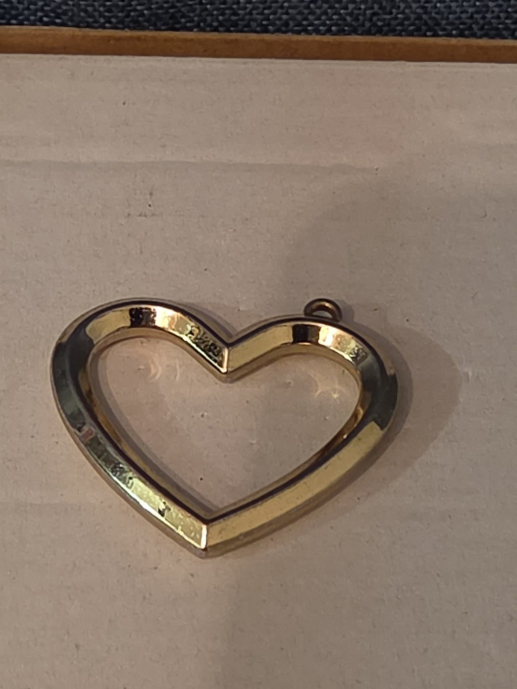 Open Heart Pendant Charm Silver Tone Vintage Y2K Vibe
