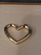 Open Heart Pendant Charm Silver Tone Vintage Y2K Vibe