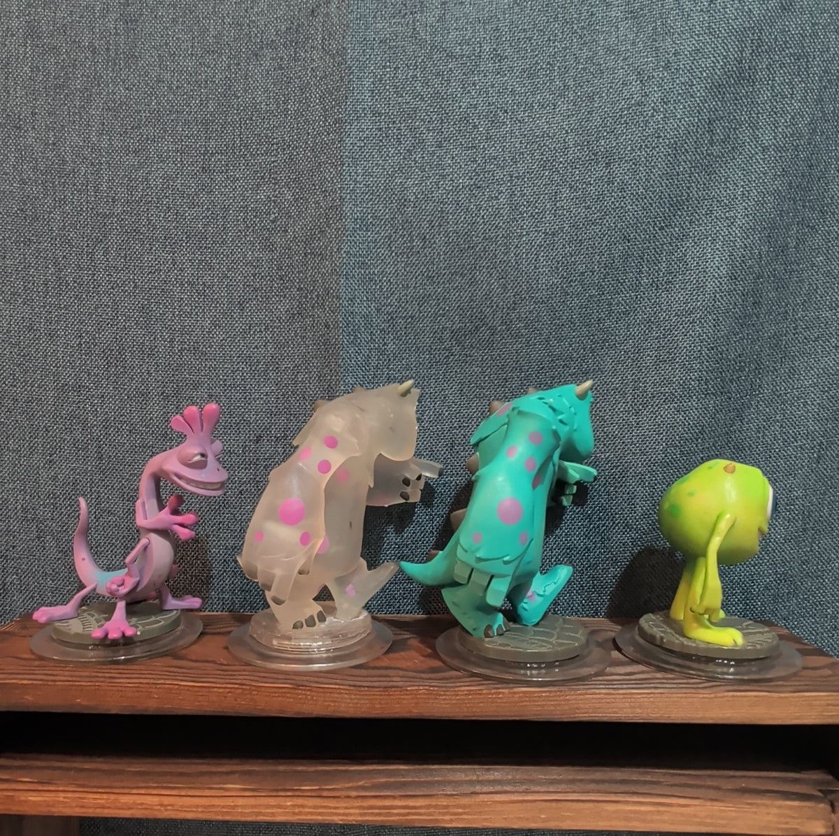 Disney Infinity Monsters Inc 4 Figure Lot Crystal Sulley Mike PVC Loose