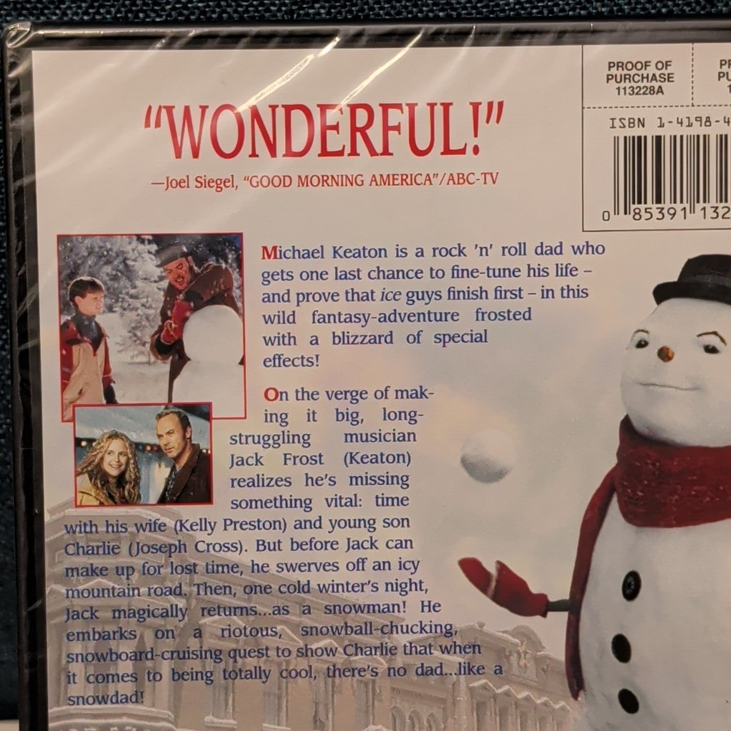 Jack Frost DVD Michael Keaton 1998 Family Movie Christmas Fantasy New Sealed NIB
