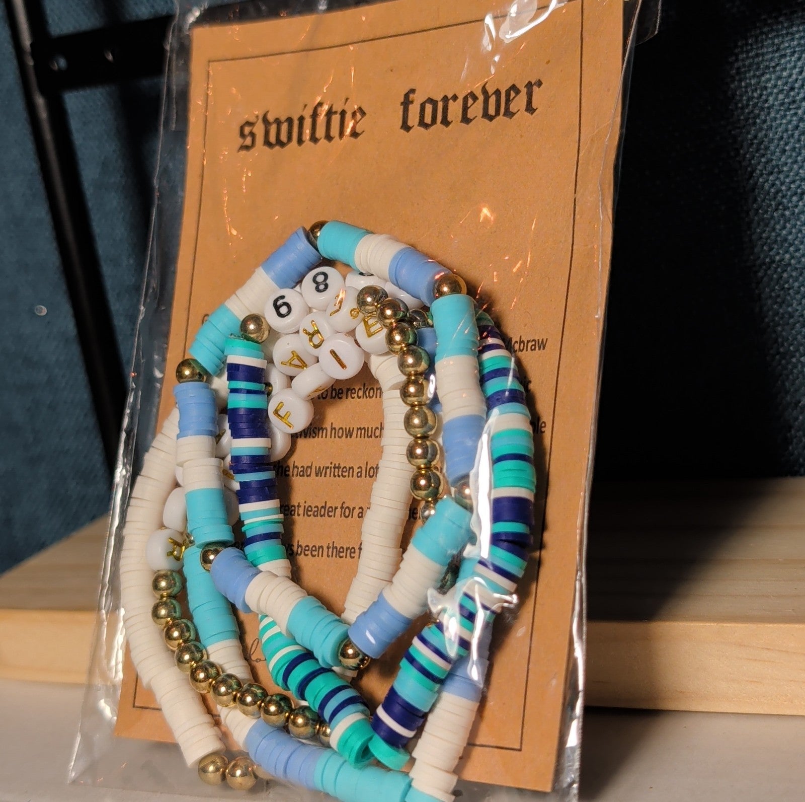 Swiftie Forever 5-Piece Beaded Bracelet Set Eras Tour Y2K NWT