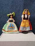 Vintage Italian Souvenir Dolls Pair | Genova & Sorrento | Sleep Eyes