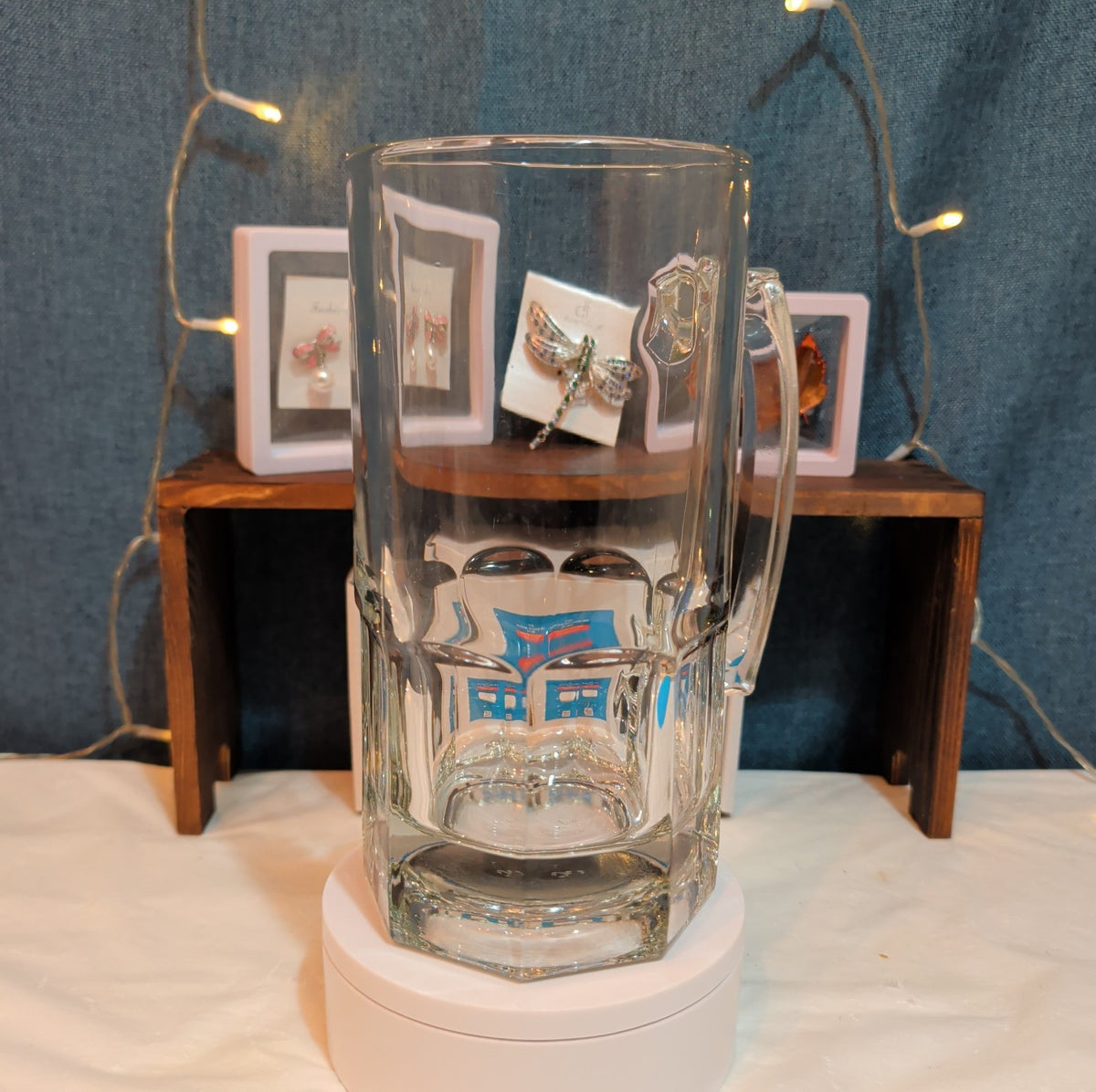 Libbey Gibraltar Super Mug 8-Inch Heavy Glass Beer Stein Vintage