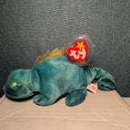 TY Beanie Baby - IGGY the Iguana (dark fabric w/ spikes) (9.5 inch) - MWMTs
