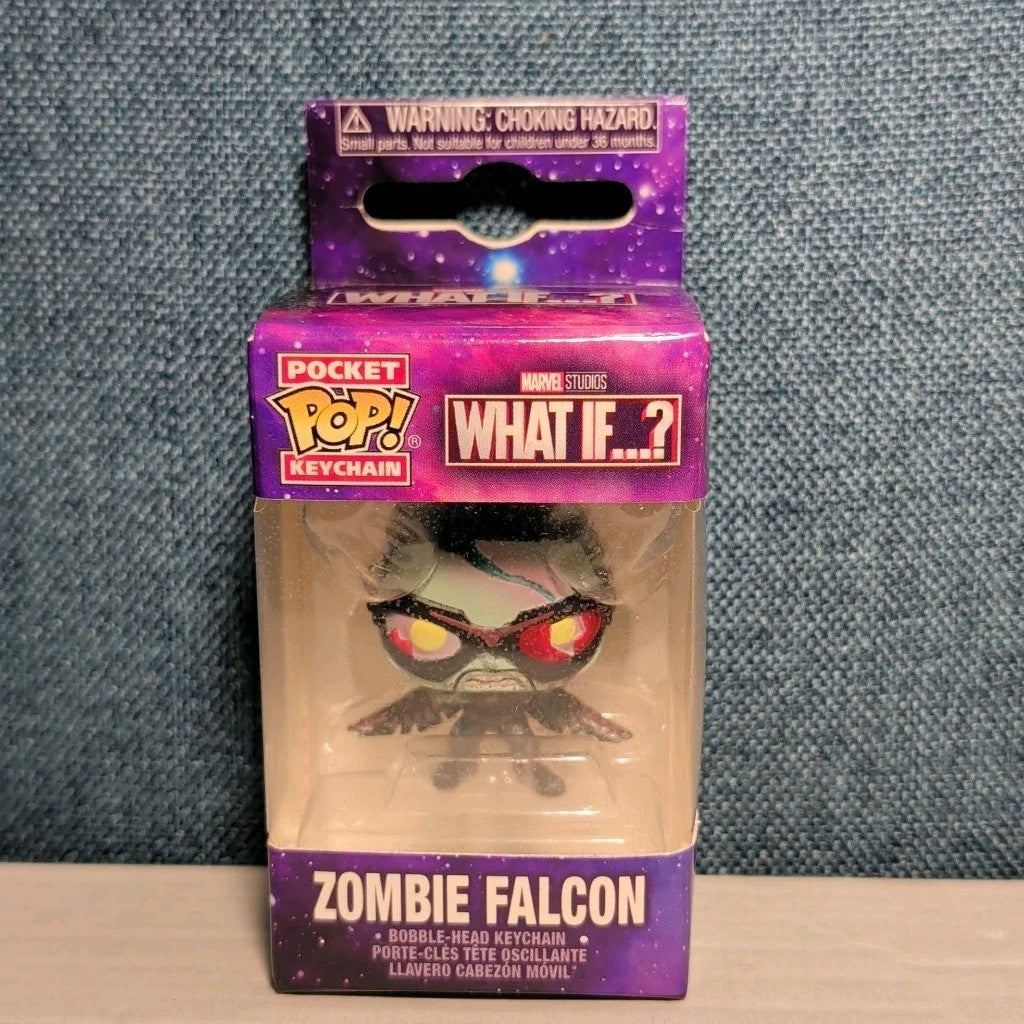 Funko Pocket POP Keychain Zombie Falcon Marvel What If Vaulted in Box