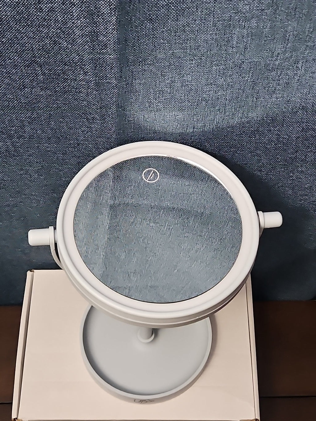 LED Tabletop Vanity Mirror 8.5" Round Makeup Mirror Jewelry Tray Base | Tested
