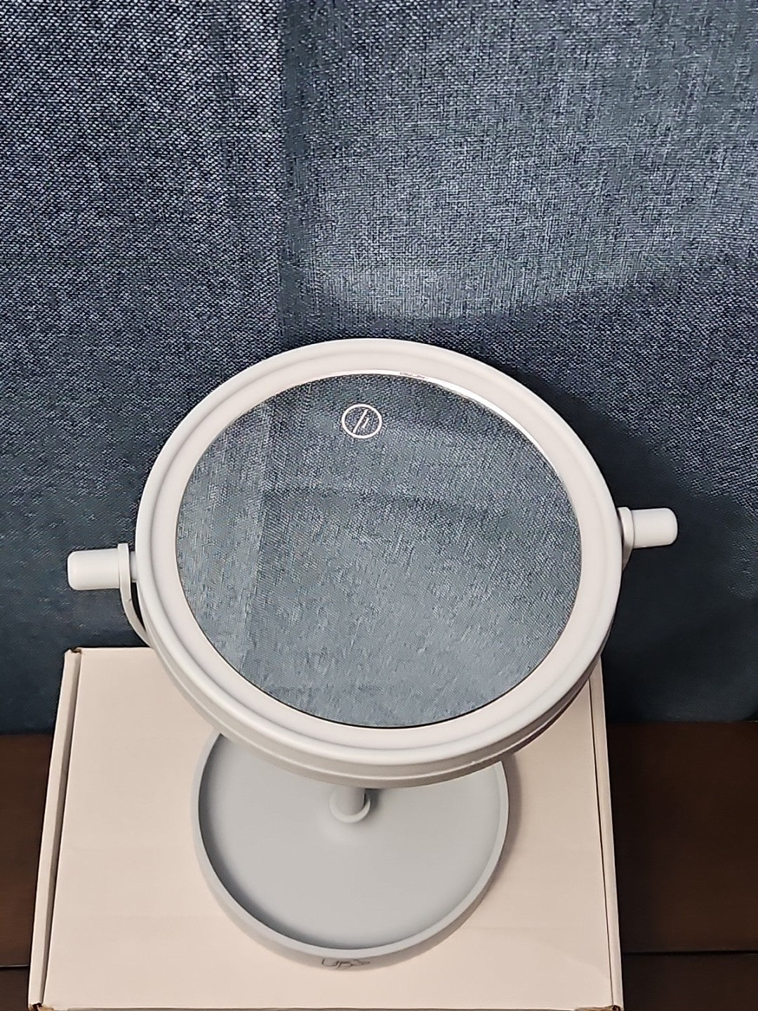 LED Tabletop Vanity Mirror 8.5" Round Makeup Mirror Jewelry Tray Base | Tested
