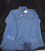 George Sueded Shirt Mens M Blue Long Sleeve Button Up NWT