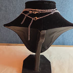 Fashion Silver Tone Multi Tier Lariat Disc Necklace Boho NIP X002Q3ZYJ
