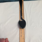 Set of 8 Black Stainless Steel Spoons 18/0 Modern Onyx Flatware Table Spoons Set