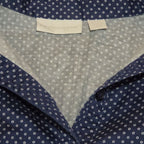 New York & Company Blouse Blue Polka Dot Button Down Office Wear Used Size L