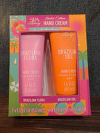 Spa Luxury Brazilian Sol Flora Hand Cream Duo Pistachio Lychee NIB