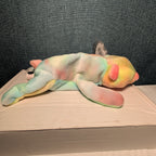 Sammy TY Beanie Baby 1999 Retired Tie-Dyed Multicolor Bear w/ Protector