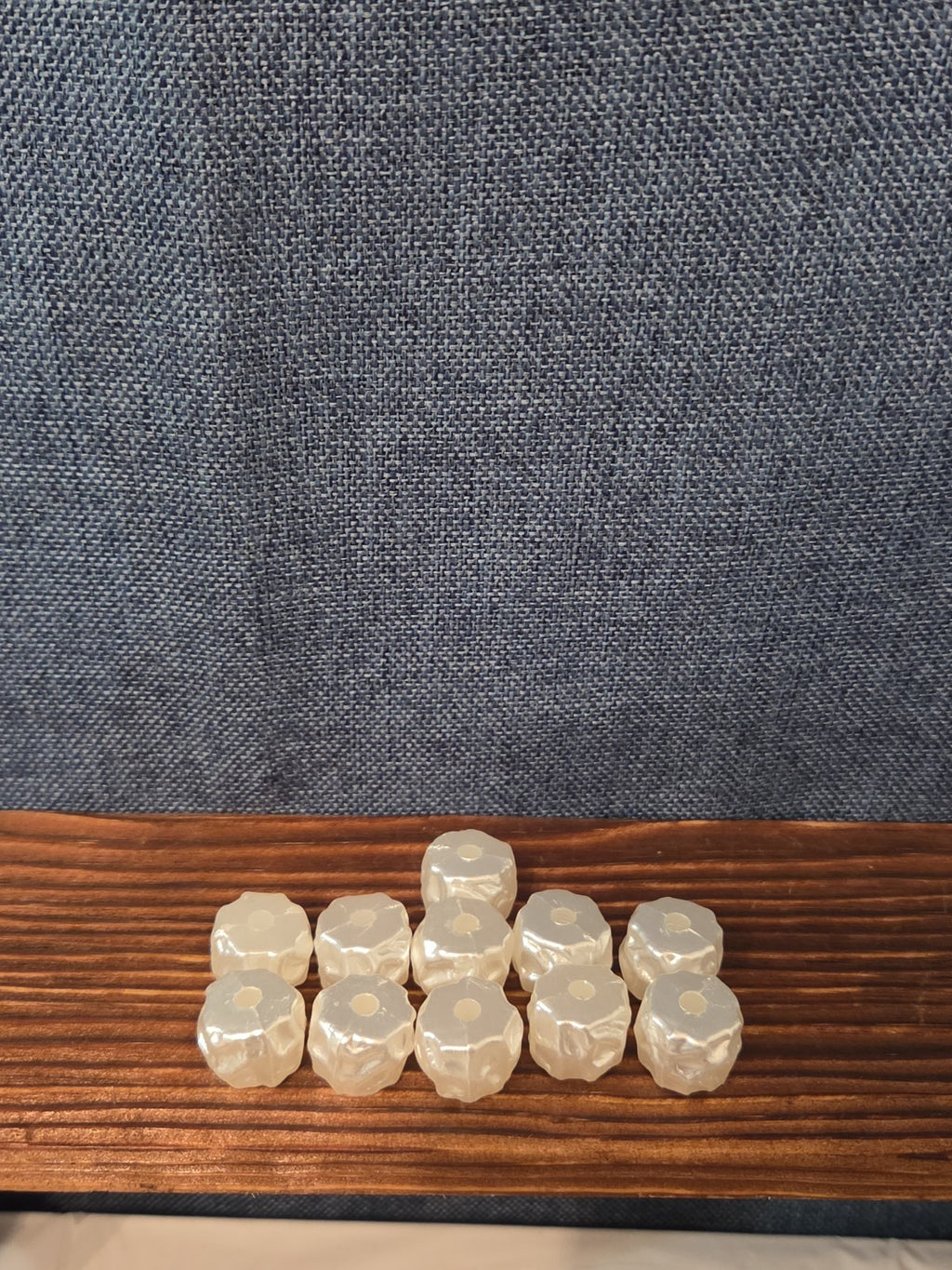 Chunky White Faux Pearl Beads 11pc Craft