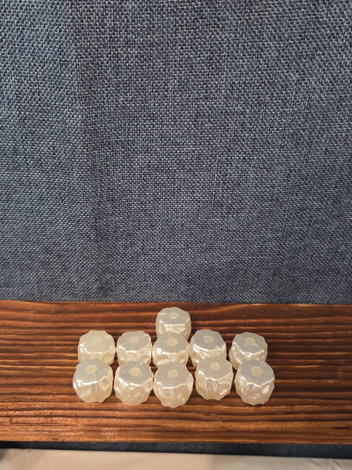 Chunky White Faux Pearl Beads 11pc Craft