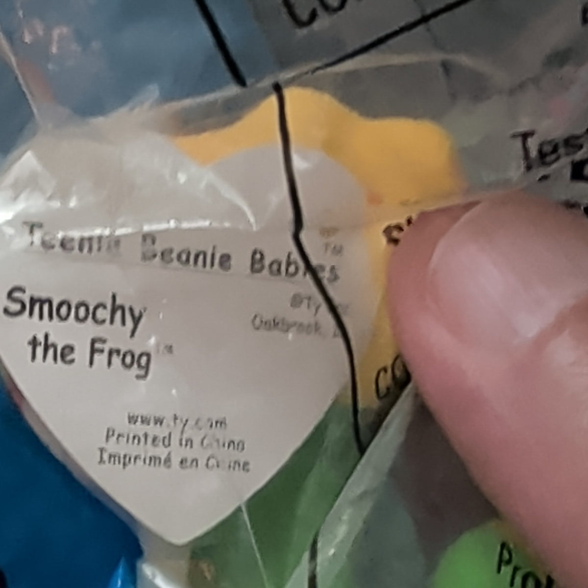 Ty Teenie Beanie Baby Smoochy the Frog #3 McDonald’s 1999 Sealed New in Package