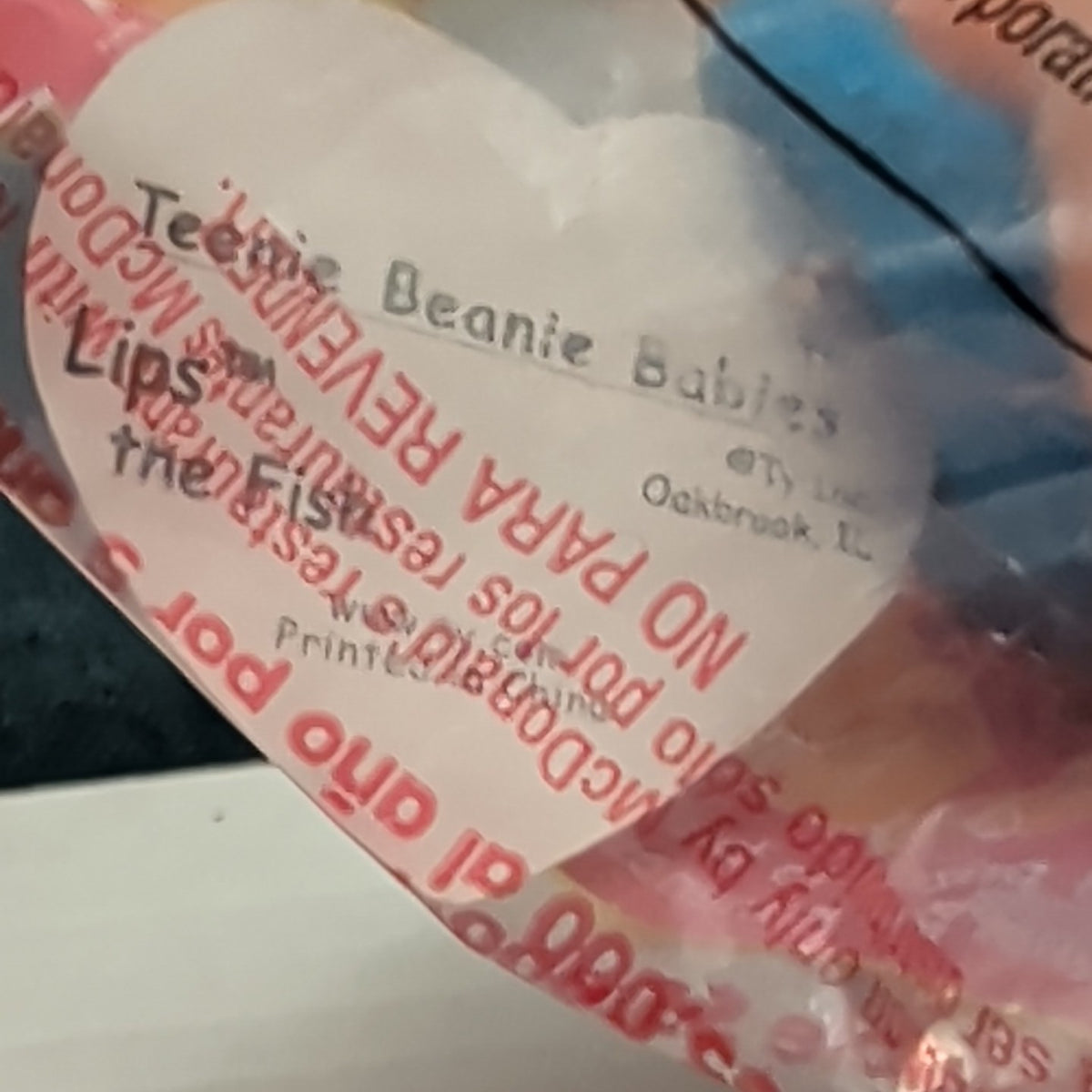 Ty McDonald’s Teenie Beanie Baby Lips the Fish #1 2000 Sealed New in Bag Vintage