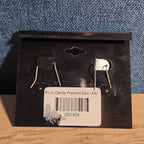 Traci Lynn Faux Pearl Silver Ball Hook Drop Earrings