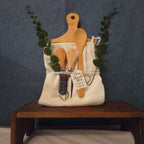 Natural Wood Charcuterie Board 6Pc Farmhouse